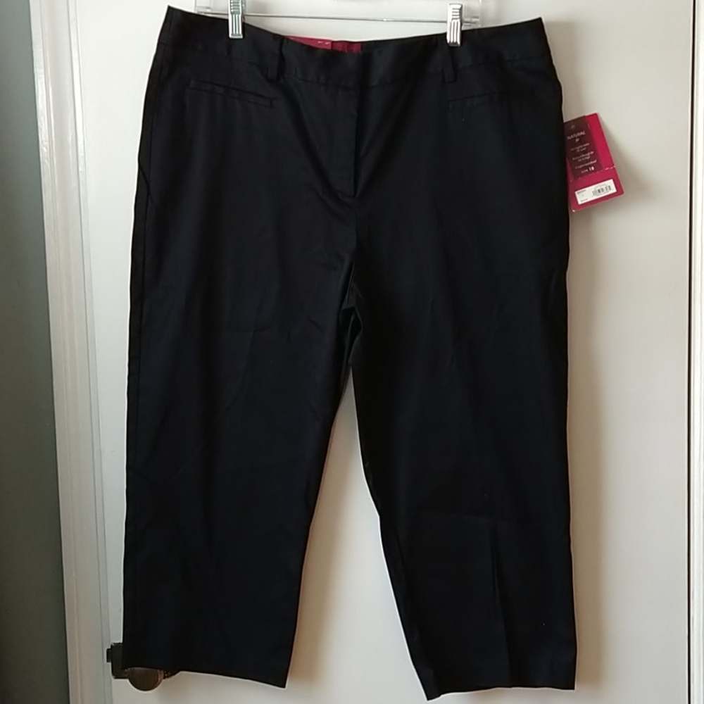 NWT 212 Collection Black Cotton Slacks Pants